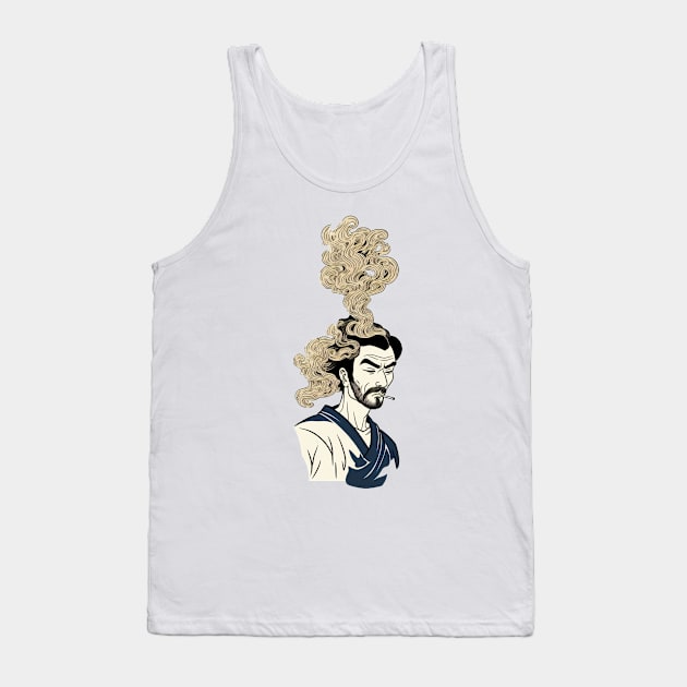 Smoking in Old Japan Tank Top by ElMass